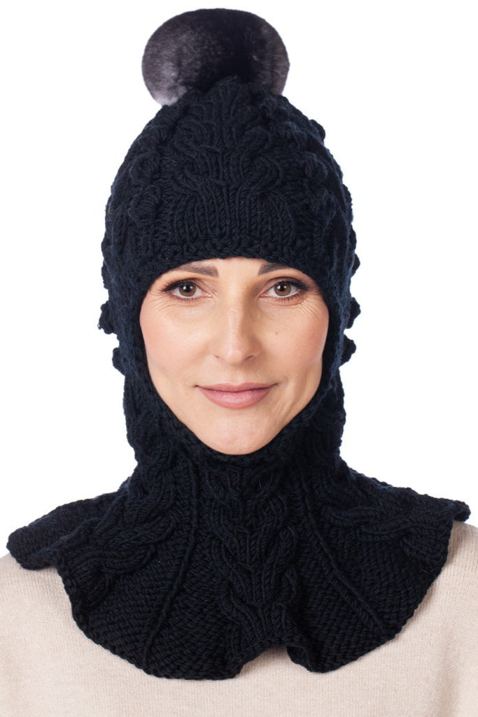 Chinchilla Fur Balaclava Handknitted And Made By FurbySD