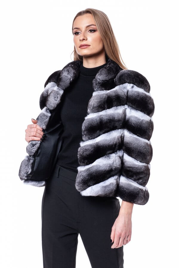 Genuine Chinchilla Fur Jacket By