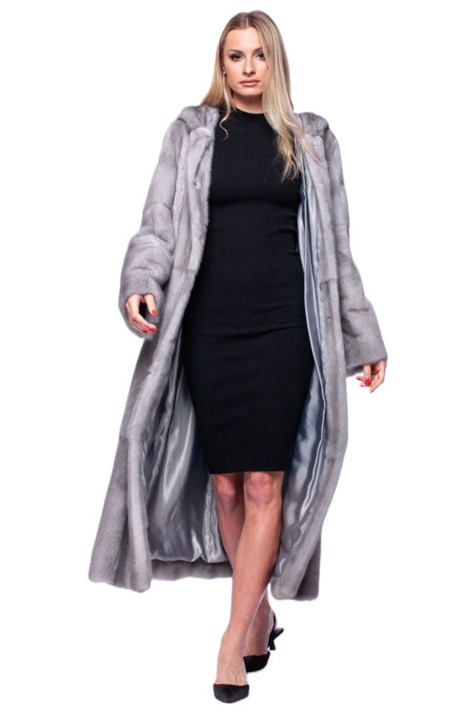 Hooded Sapphire Mink Fur Coat. Made by FurbySD Hooded Sapphire Mink Fur Coat. Made by FurbySD