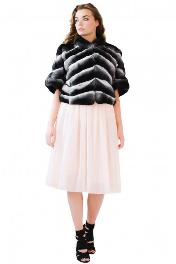 short dress with fur coat Retro Chinese-Style Dress + Ribbon Short Fur Coat Belchic