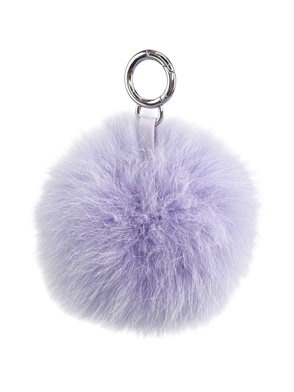 Purple Fox Fur Bag Charm