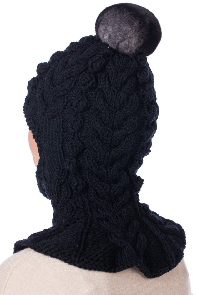 Chinchilla Fur Balaclava Handknitted And Made By FurbySD