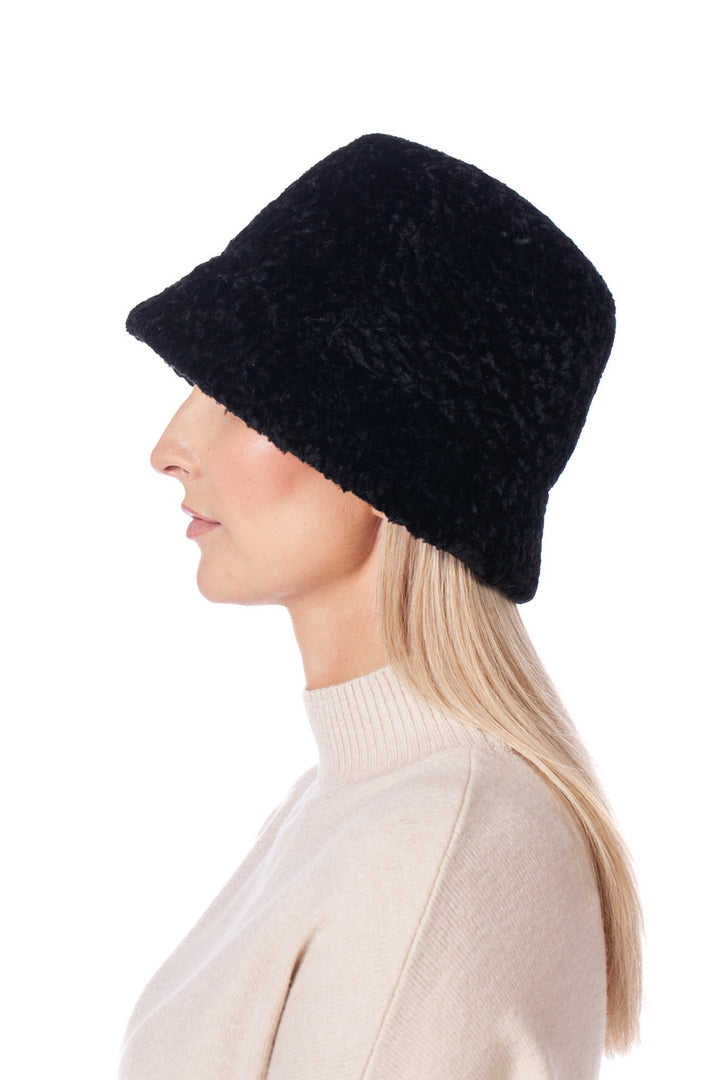 Black Elegant Astrakhan Fur Hat