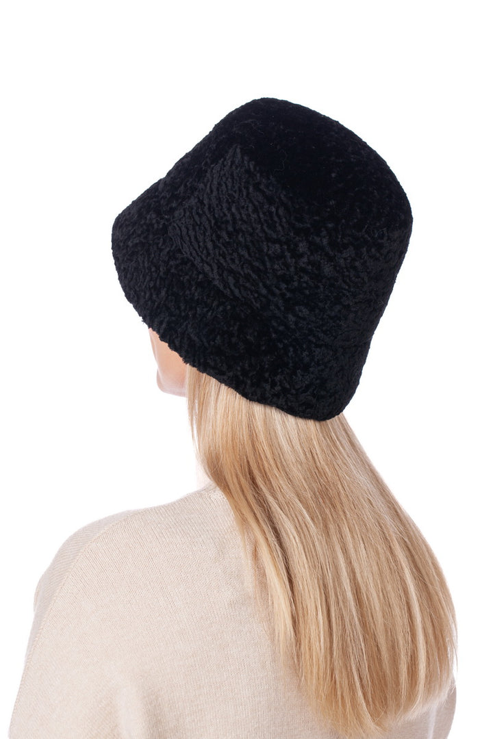 Black Shearling Fur Hat