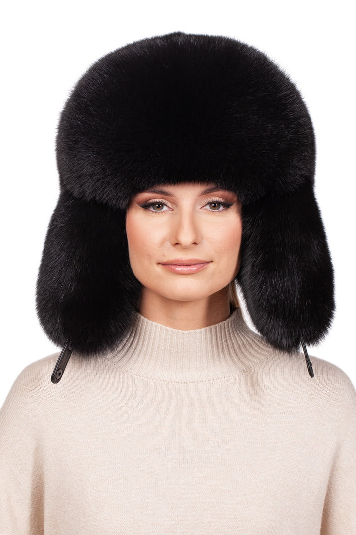 Fox And Astrakhan Fur Ushanka Hat Handmade By FurbySD