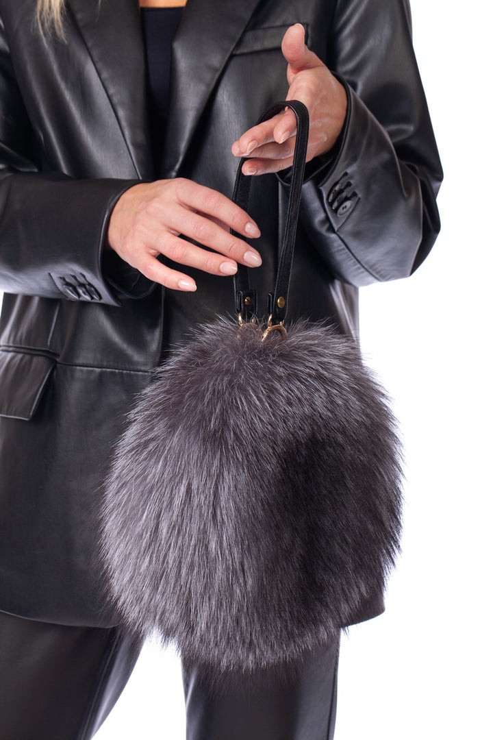 Fox Fur Round Bag