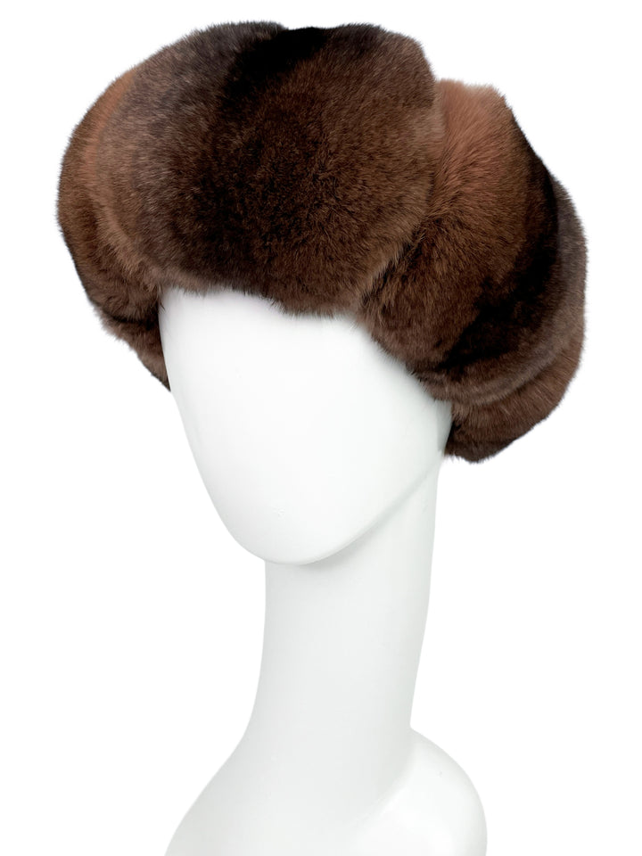 Brown Chinchilla Fur HeadWrap