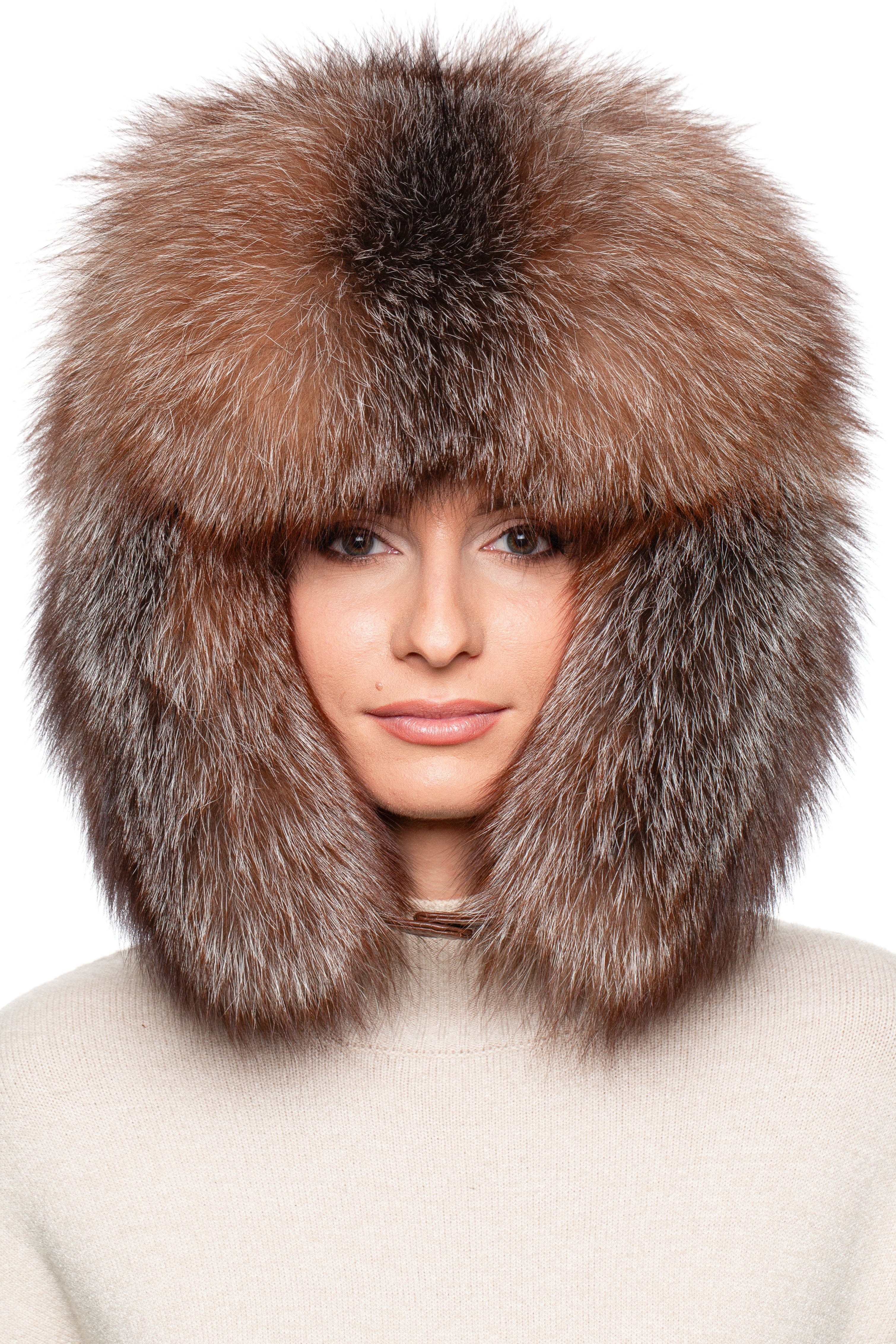Fox And Astrakhan Fur Ushanka Hat Handmade By FurbySD