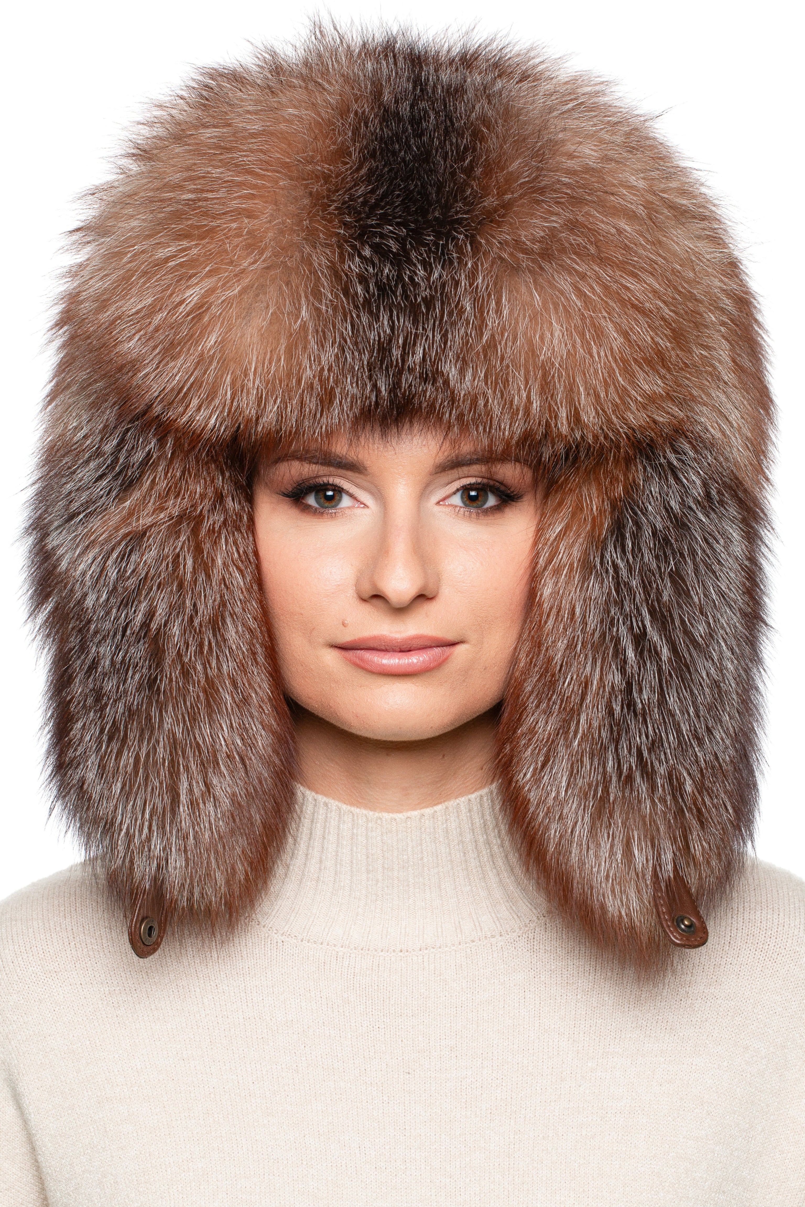 Fox And Astrakhan Fur Ushanka Hat Handmade By FurbySD