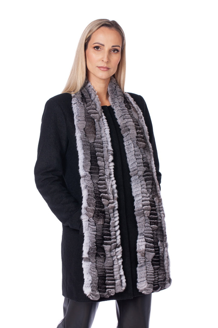 Chinchilla Fur Double Sided Scarf