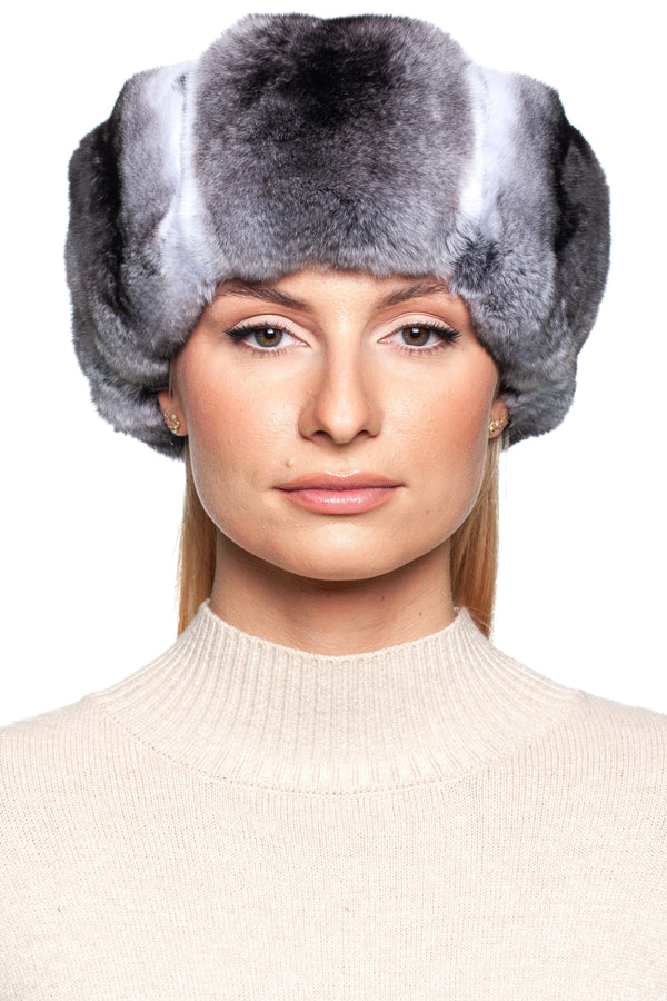 Light Grey Chinchilla Fur Headband