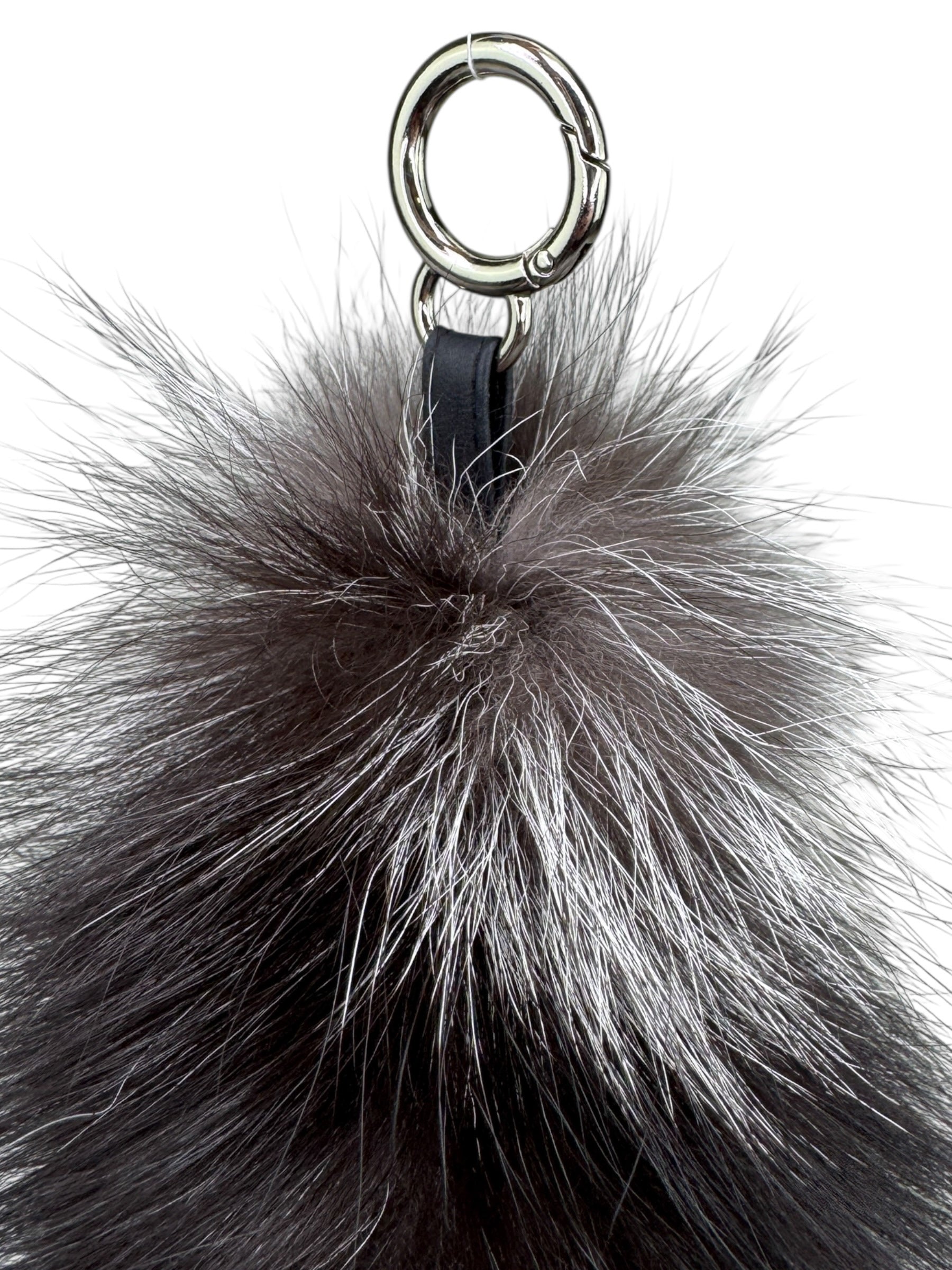 Purple Chinchilla Fur Bag Charm Handmade by FurbySD