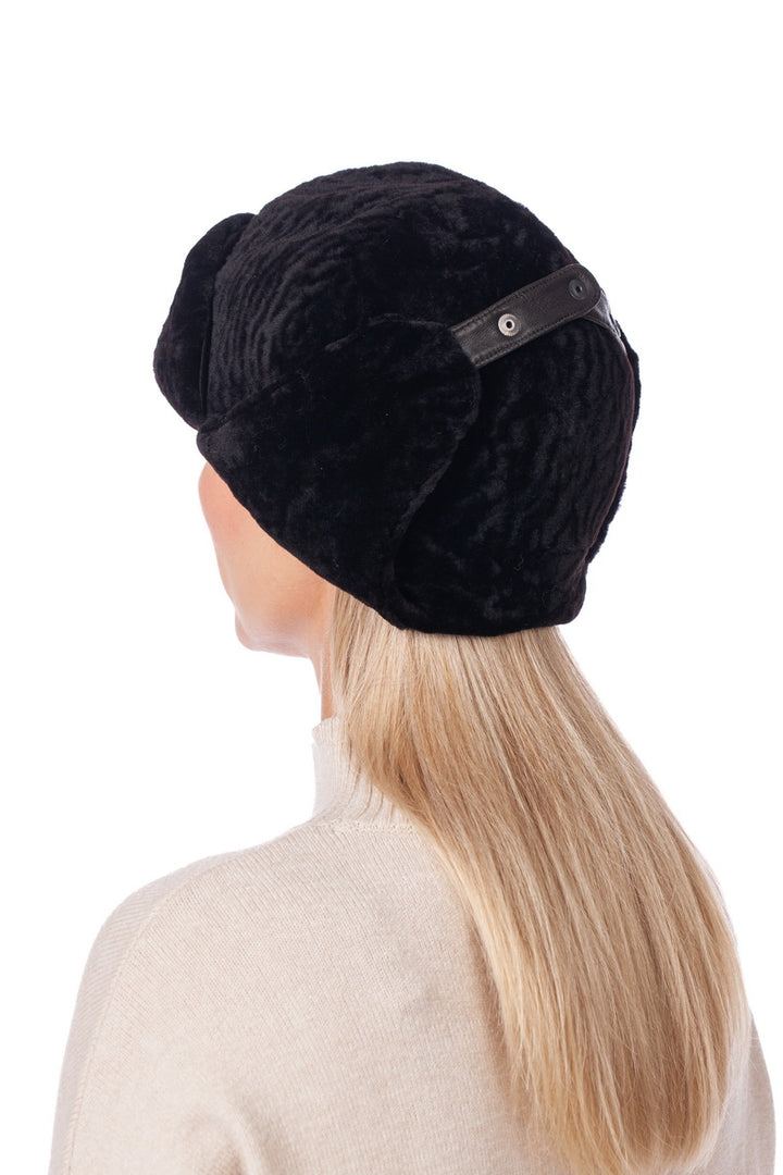 Dark Brown Astrakhan Fur Trapper Hat