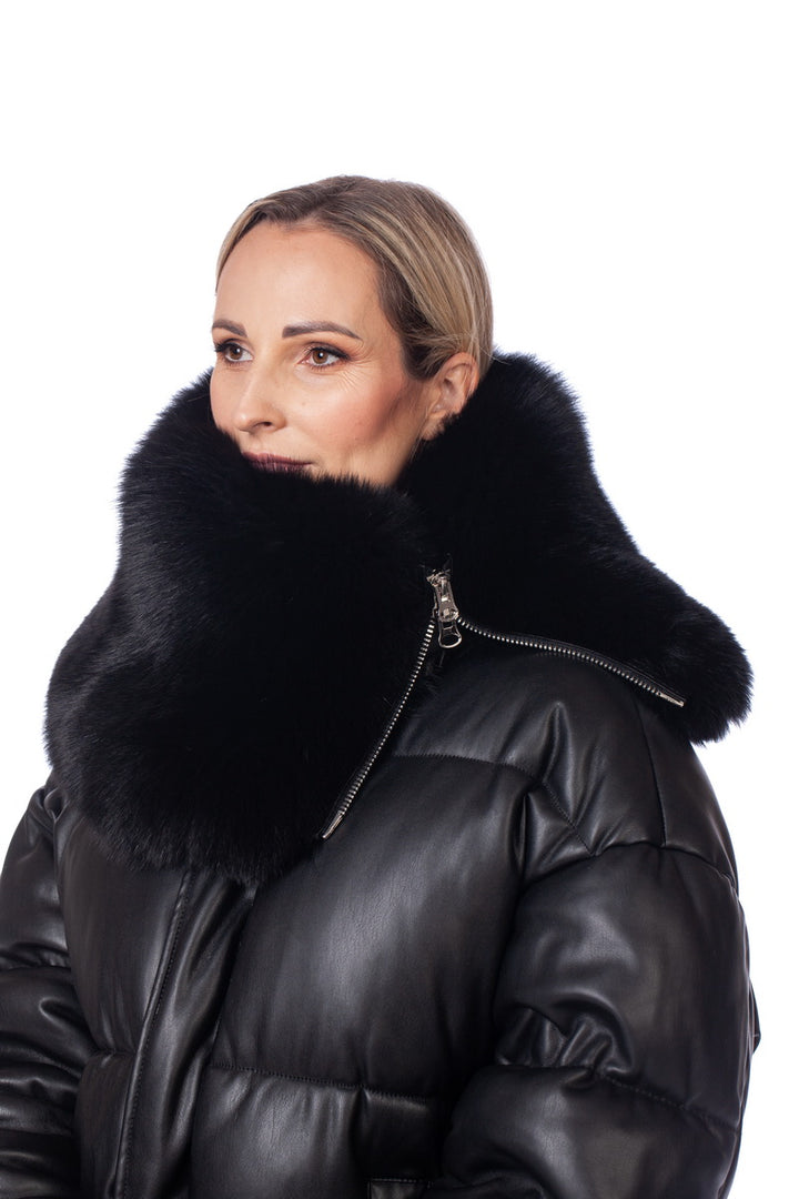 Luxurious Black Fox Fur Shoulder Wrap