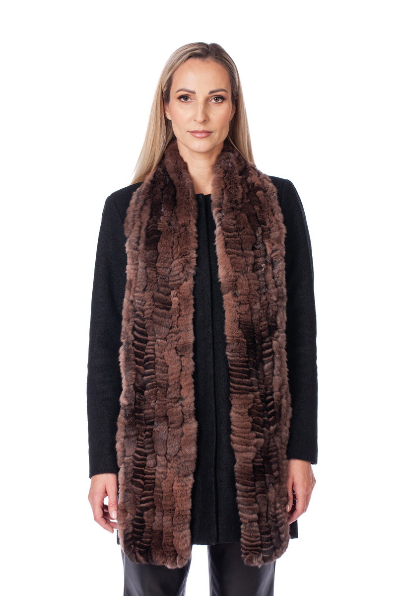 Chinchilla Fur Double Sided Scarf Handmade By FurbySD