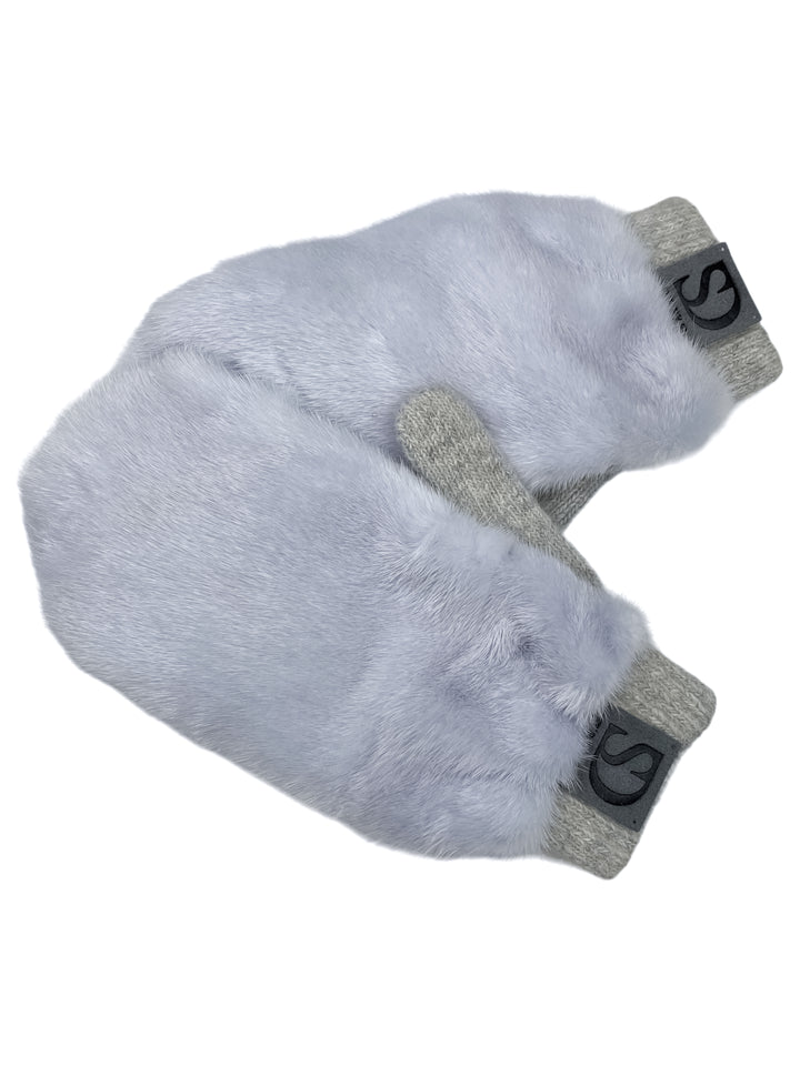 Luxurious Mittens With Mink Fur On Top