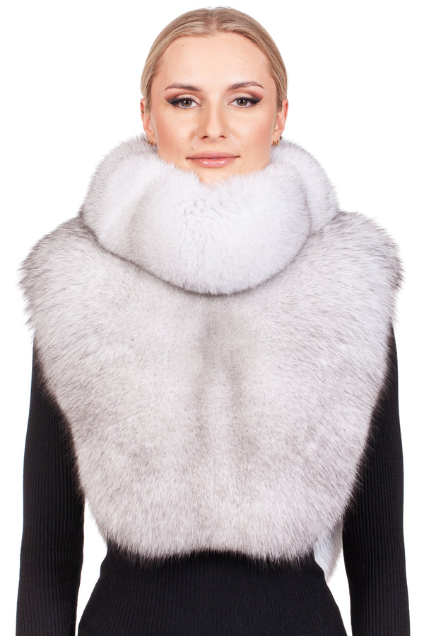 Natural Blue Fox Fur Collar 4in1