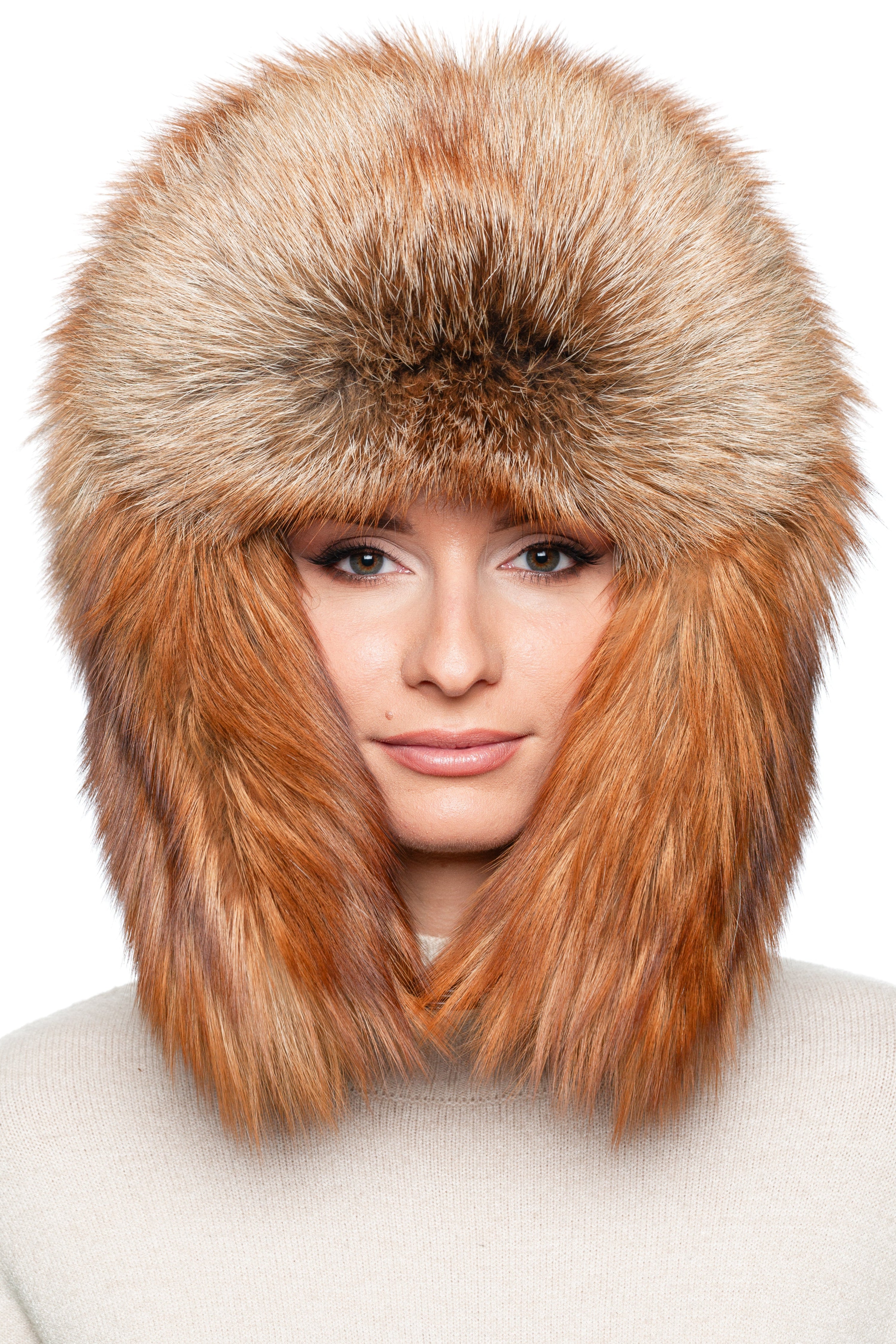 Fox And Astrakhan Fur Ushanka Hat Handmade By FurbySD