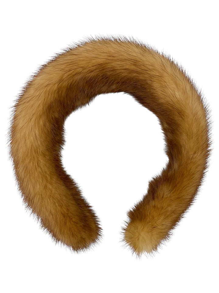 Rust Mink Fur Headband