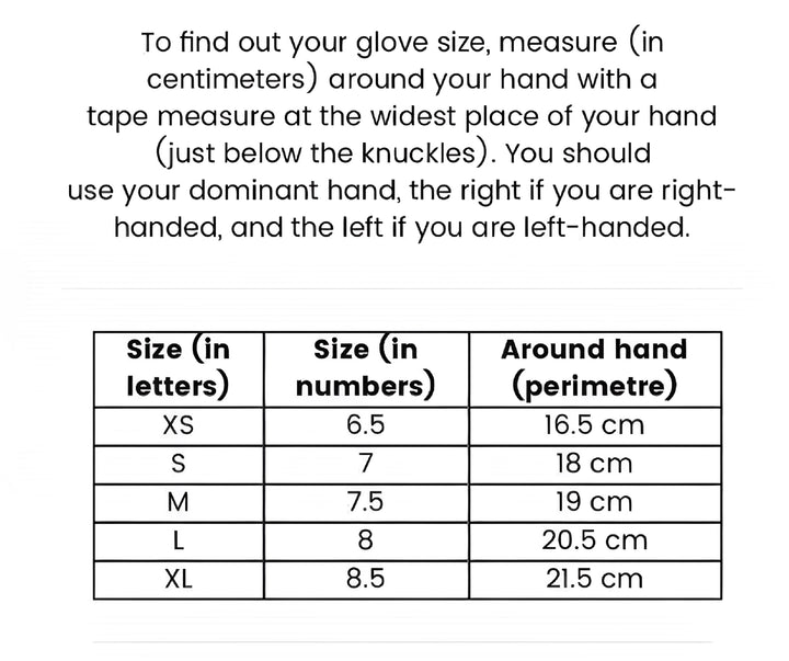 When choosing the ideal fit from our luxury winter accessories collection, a glove sizing chart based on hand perimeter in centimeters is crucial. For our Beige Mink Fur Beanie with Matching Flip Top Mittens Set by FurbySD, sizes XS through XL correspond to hand perimeters ranging from 16.5 cm to 21.5 cm. We provide detailed instructions to help you measure your hand accurately.