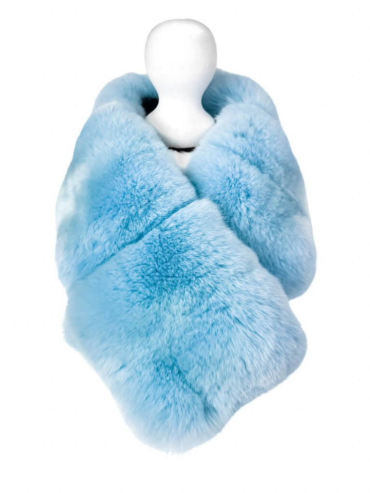Baby Blue Chinchilla Fur Collar
