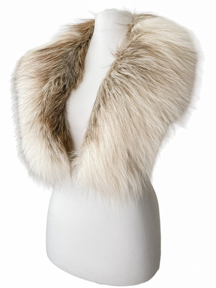 Detachable Marble Fox Fur Collar
