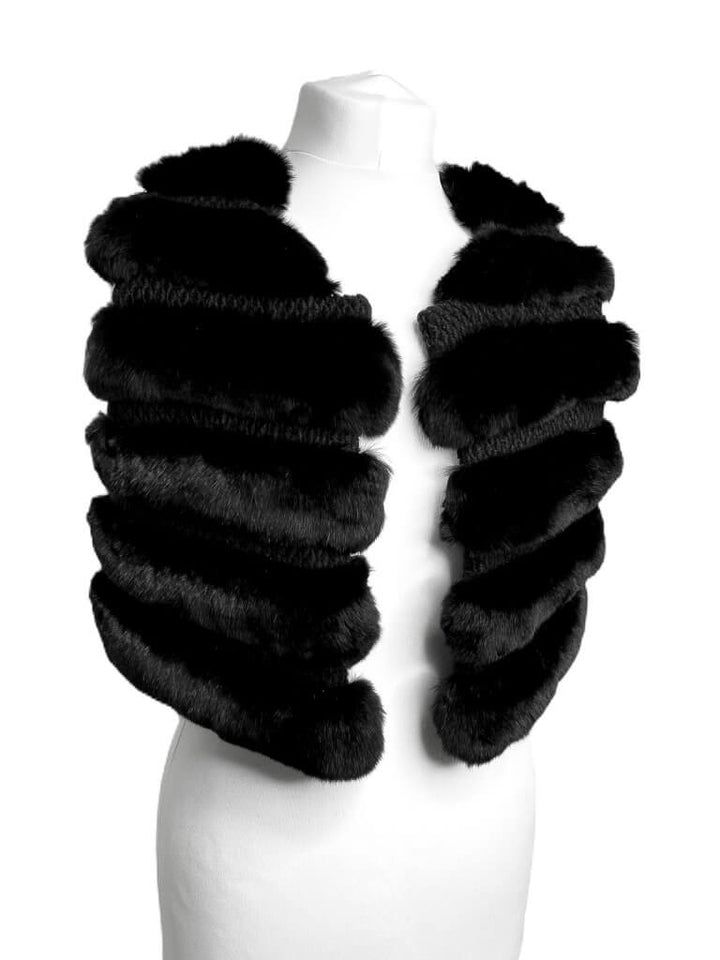 Black Chinchilla Fur Vest