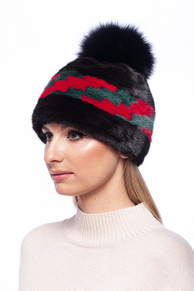 Mink Fur Hat For Winter Holidays