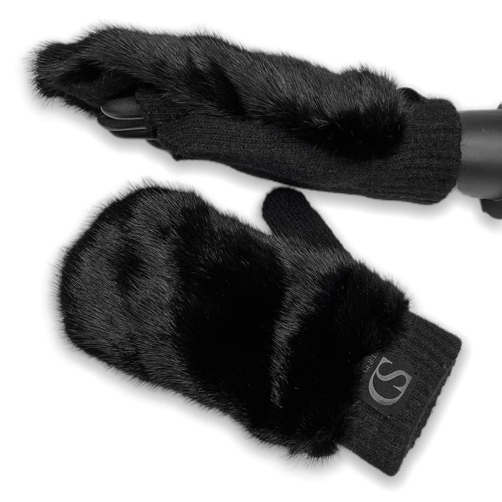 Convertible Mink Fur Gloves