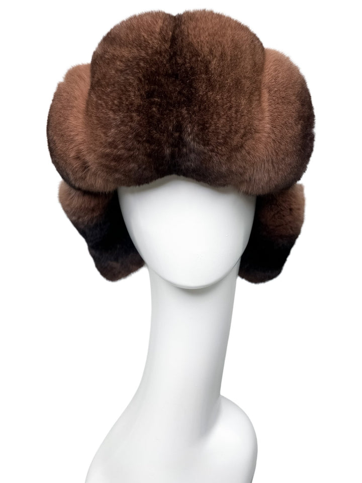 Full Fur Chinchilla Ushanka Hat