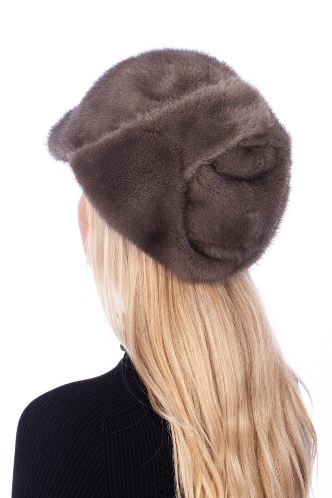Brown Mink Fur Earflap Hat