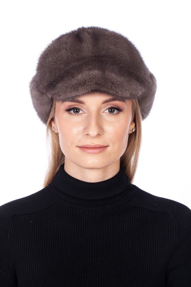 Brown Mink Fur Winter Hat