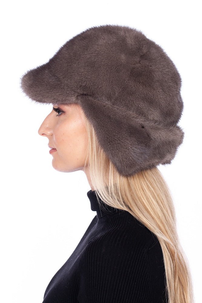 Brown Mink Fur Hunters Hat