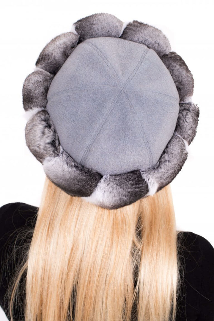 Grey Chinchilla Fur Hat 
