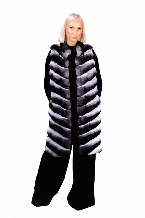 Chinchilla Fur Sleeveless Coat