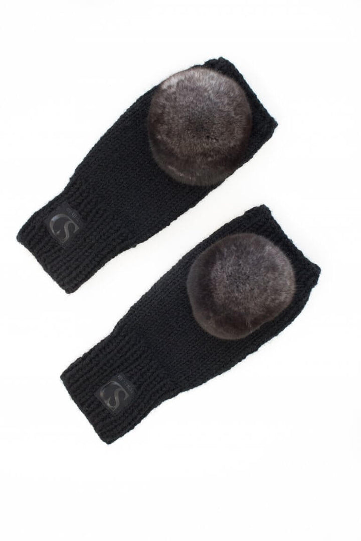 Chinchilla Fur Trimmed Wristlets