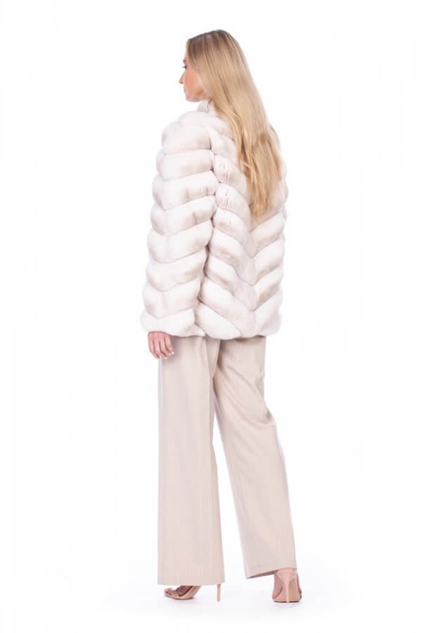 White Chinchilla Fur Jacket