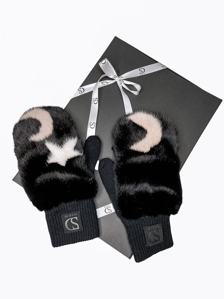 Convertible Mink Fur Gloves