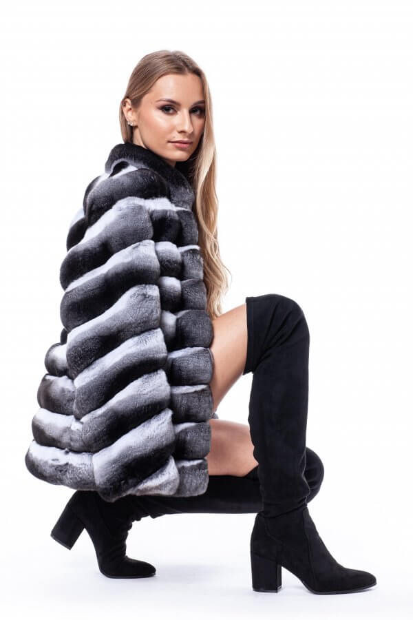 Genuine Chinchilla Fur Coat, sleeve