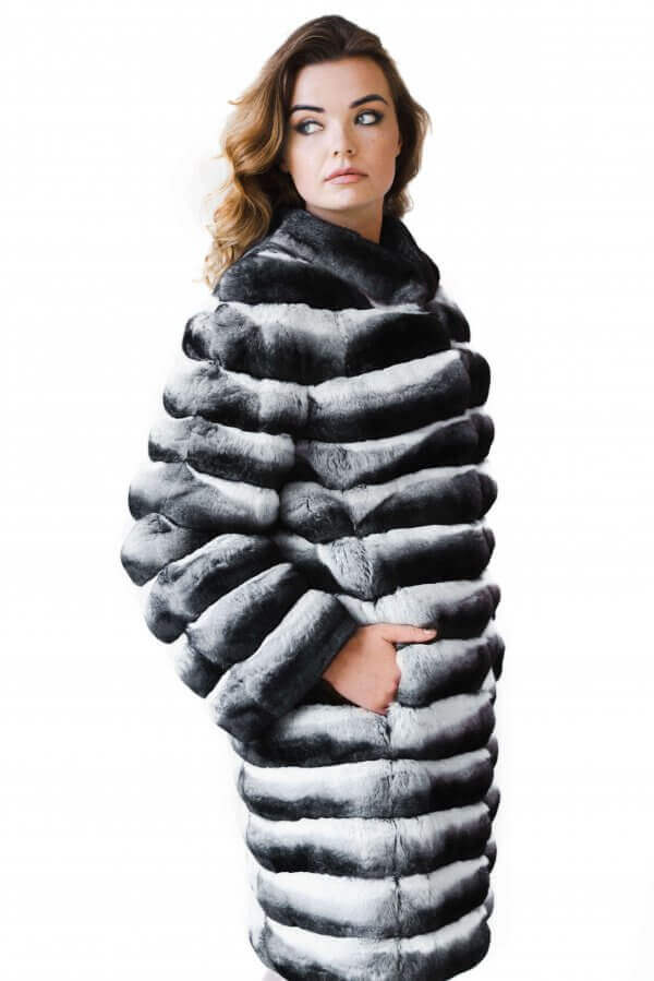 Genuine Chinchilla Fur Coat By FurbySD