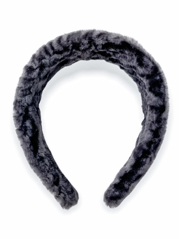 Grey Astrakhan Fur Hairband