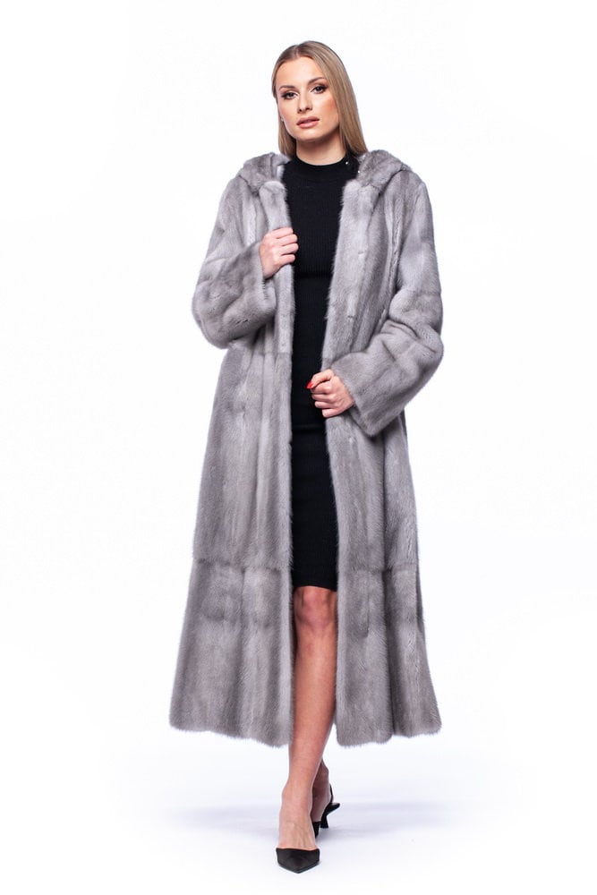 Oversized Sapphire Mink Fur Coat