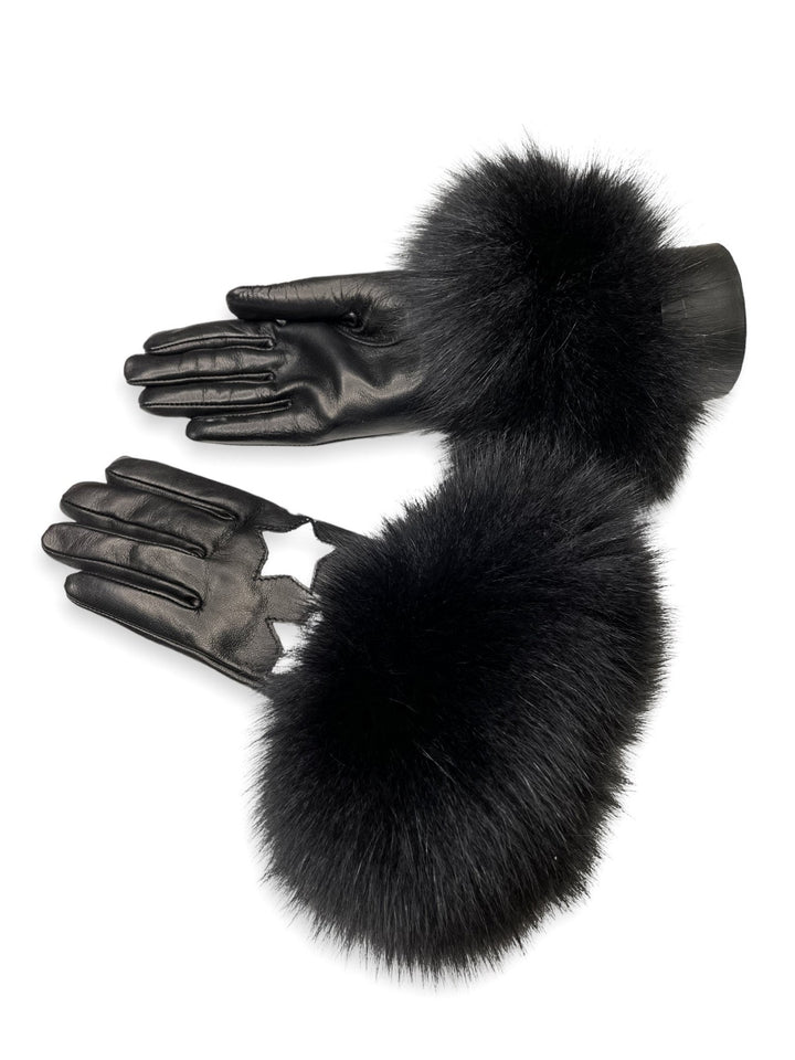 Leather Gloves Made in Italy With Fox Fur