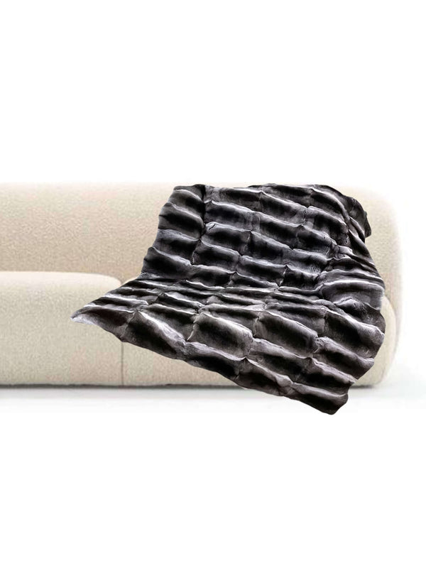 Luxurious Genuine Chinchilla Fur Blanket