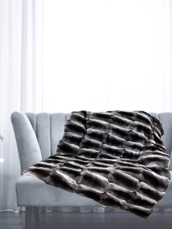 Natural Chinchilla Fur Bedspread