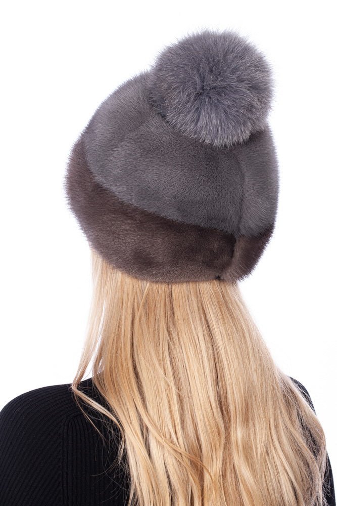 Mink Fur Hat With Fur Tassel