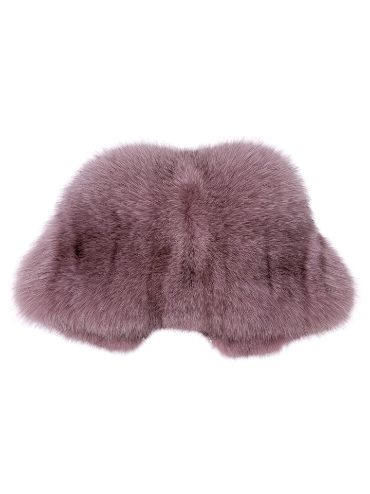 Oversized Pink Fox Fur Collar