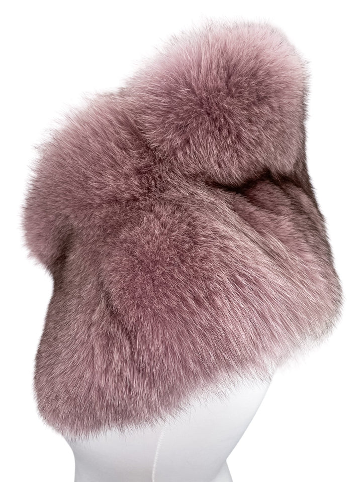 Pink Real Fox Fur Scarf