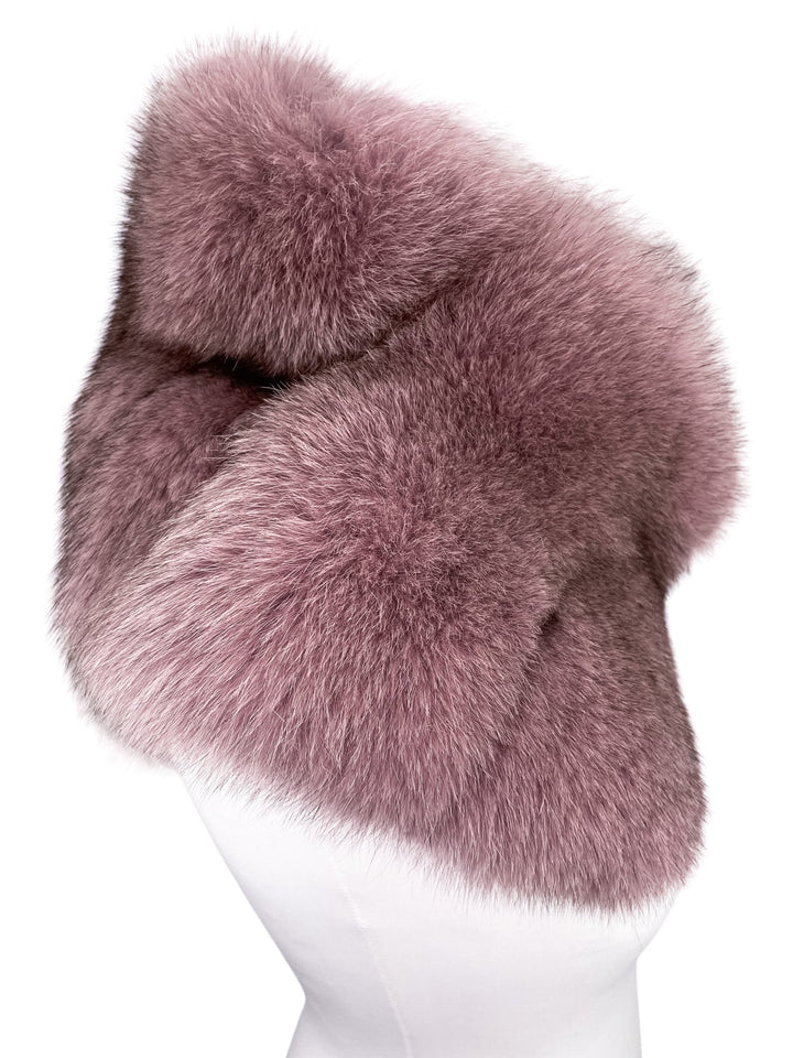 Luxury scarf with fox fur