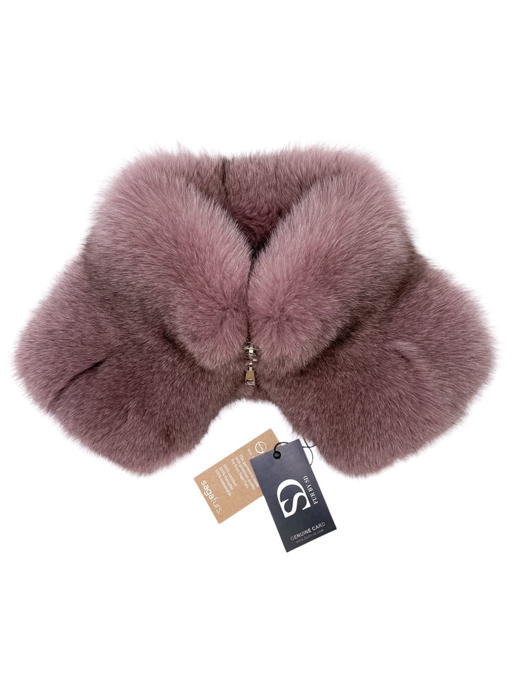 Luxurious genuine fox fur collar
